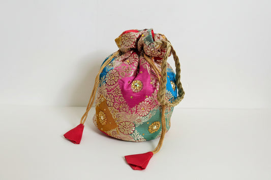 MULTI COLOR BANARASI POTLI