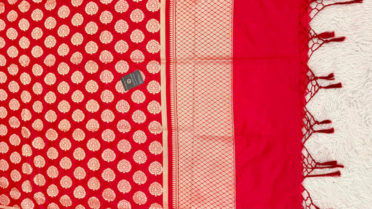 MASHRU SILK RED DUPATTA