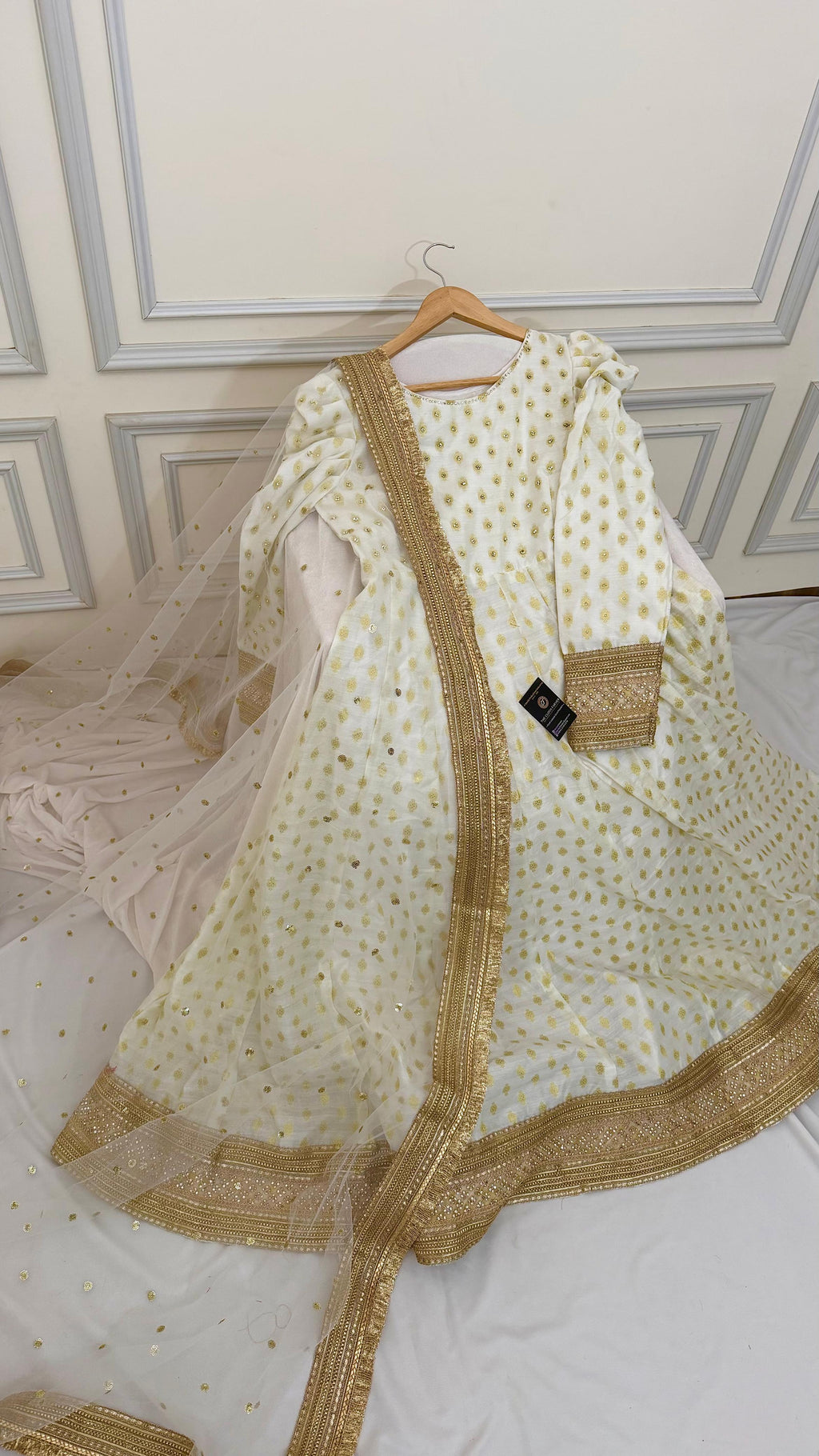 OFF WHITE  ANARKALI SUIT