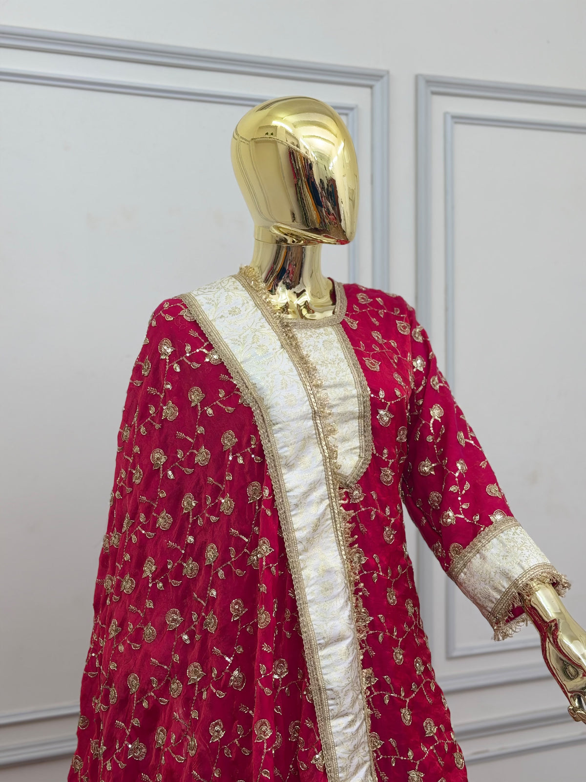 DEEP RANI PINK RAMPURI GHARARA
