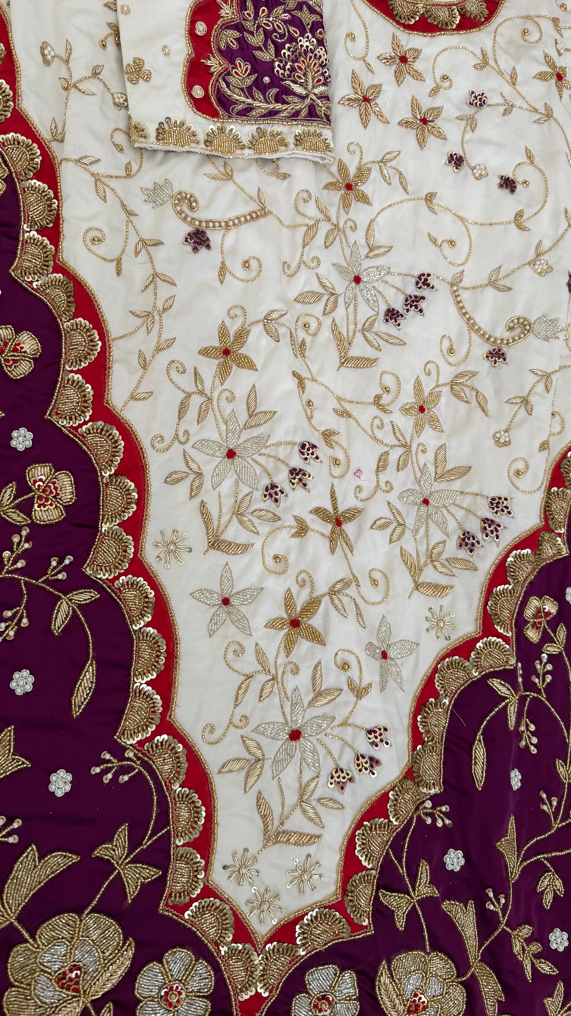 PARTY WEAR MASHRU SILK BASED ZARDOZI SALWAR SUIT