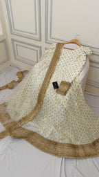 OFF WHITE  ANARKALI SUIT