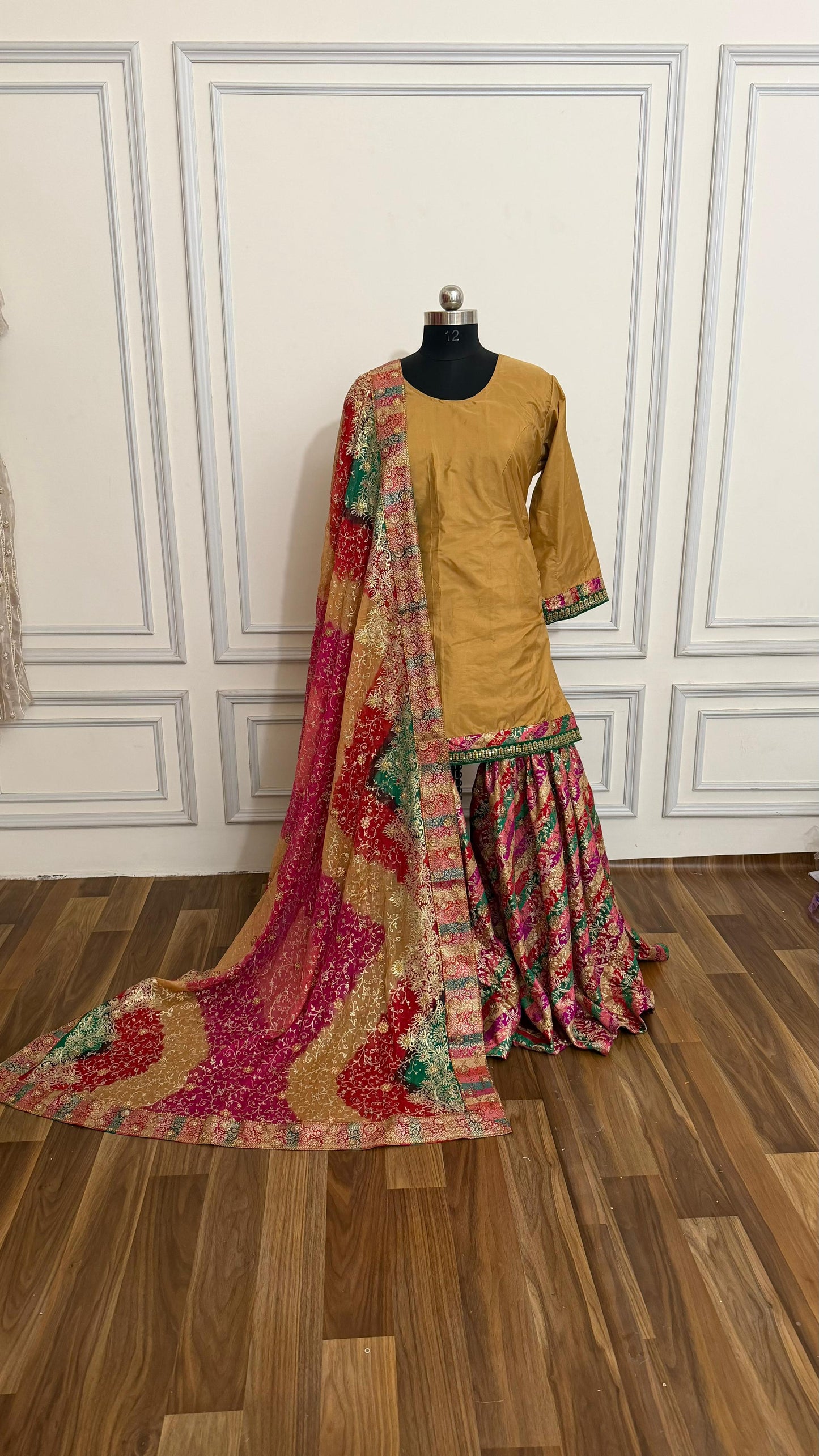 MULTI STRIPE CHATAPATI GHARARA