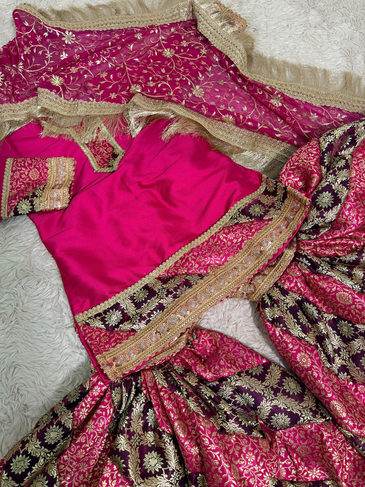 MOTHER DAUGHTER COMBO MULTI STRIPE GHARARA