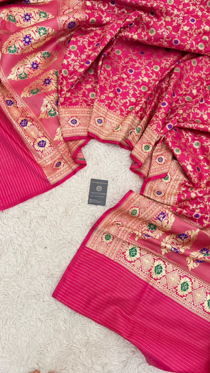 MASHRU SILK RANI MEENEDAR DUPATTA