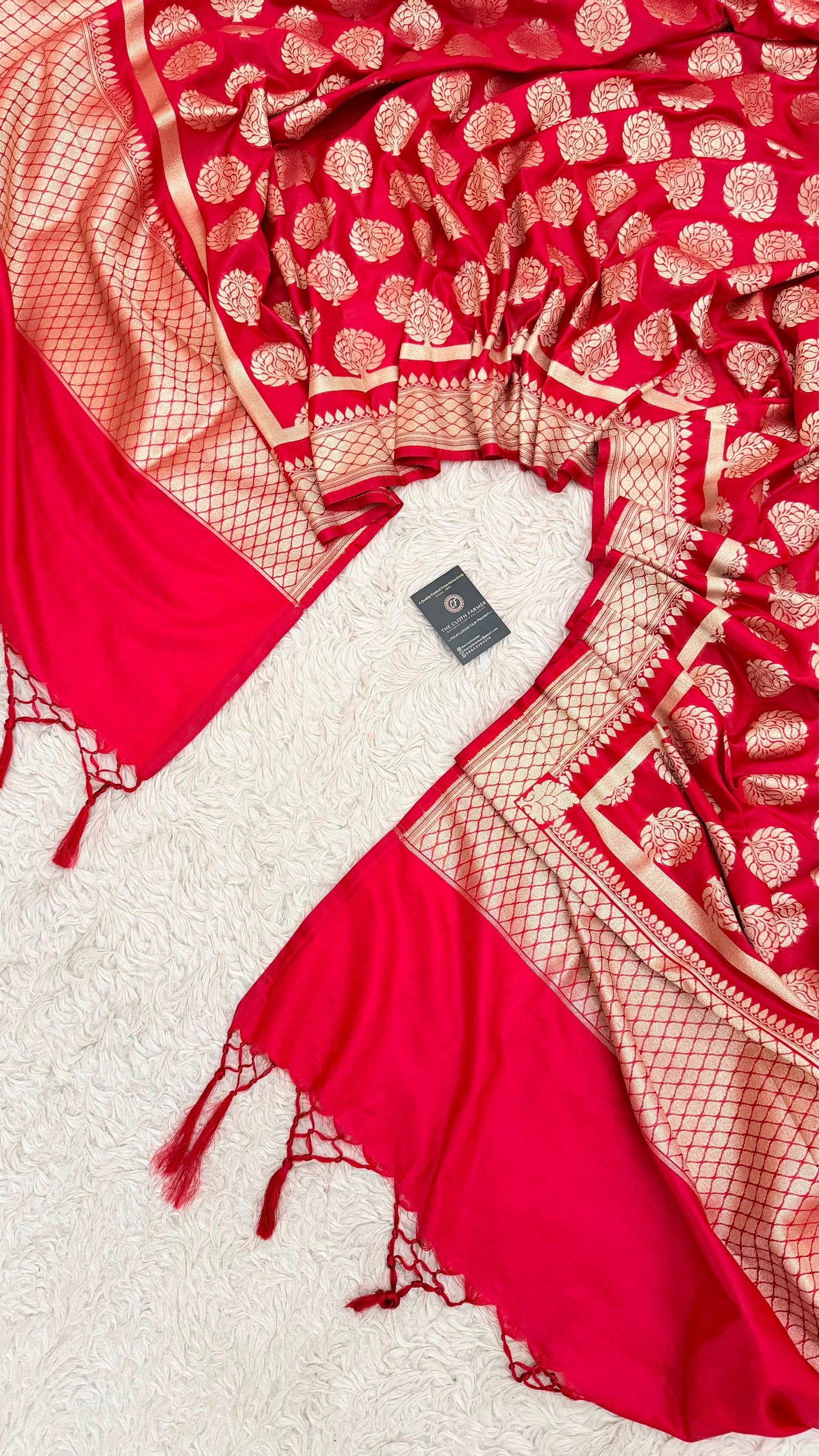 MASHRU SILK RED DUPATTA