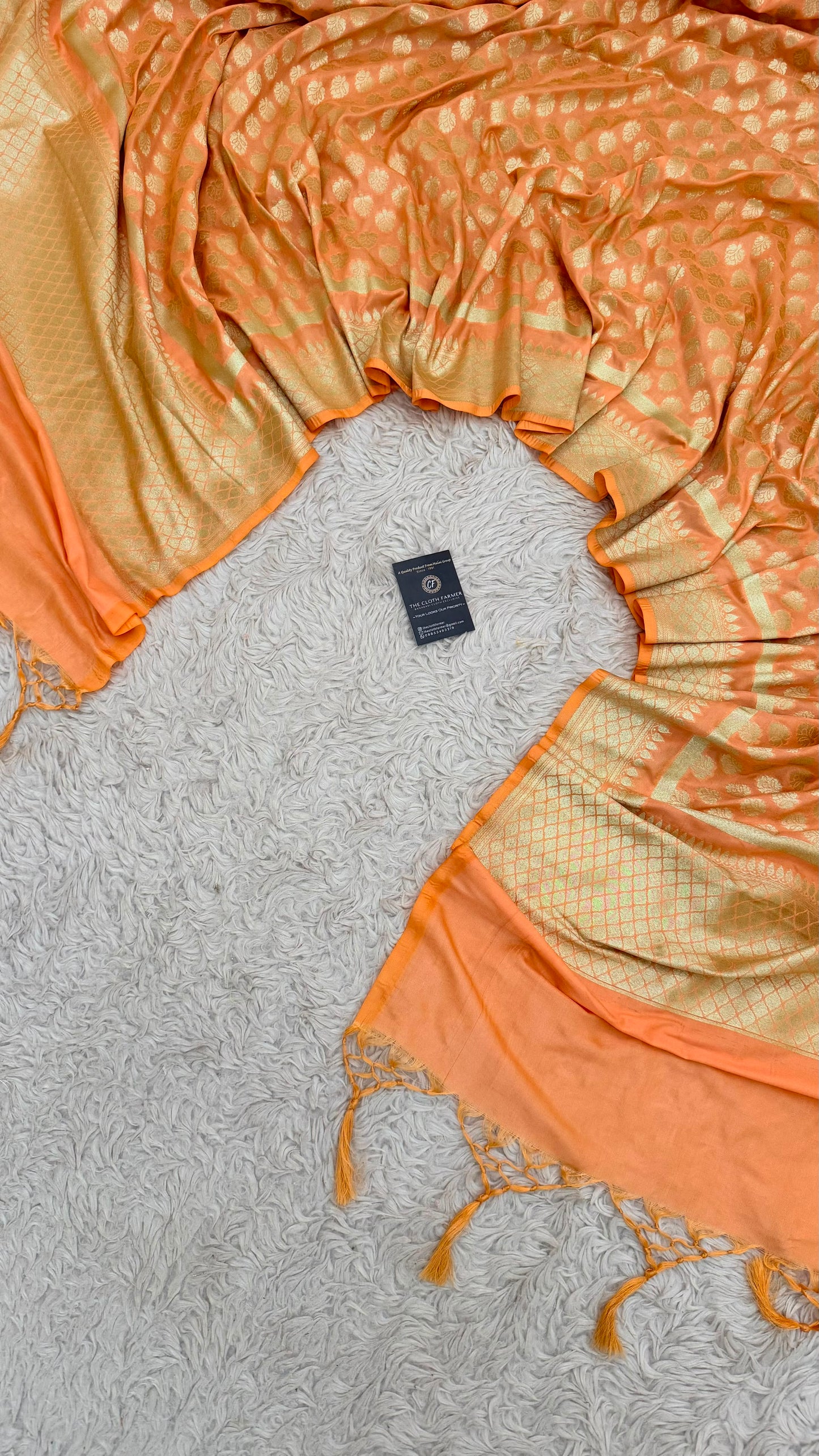 MASHRU SILK PEACH COLOR DUPATTA