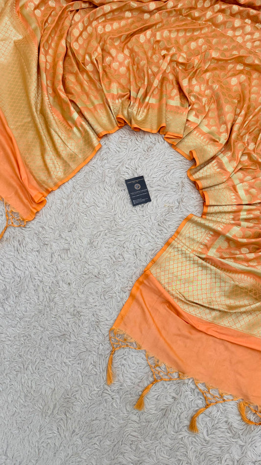 MASHRU SILK PEACH COLOR DUPATTA