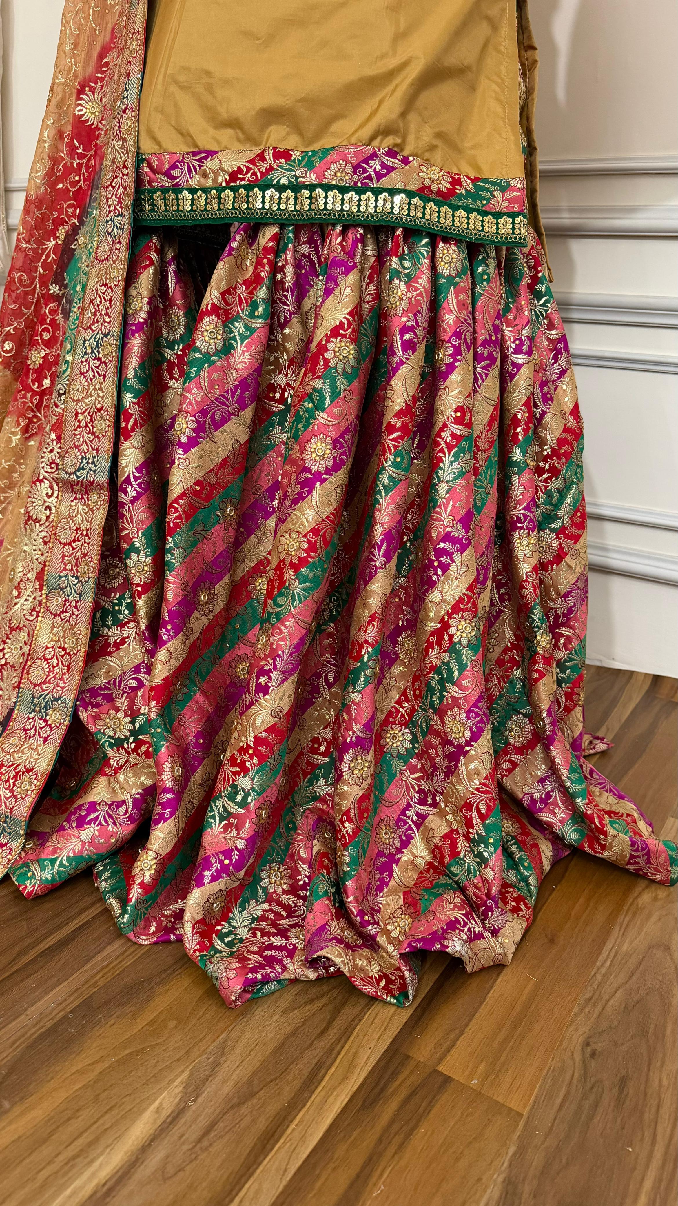 MULTI STRIPE CHATAPATI GHARARA