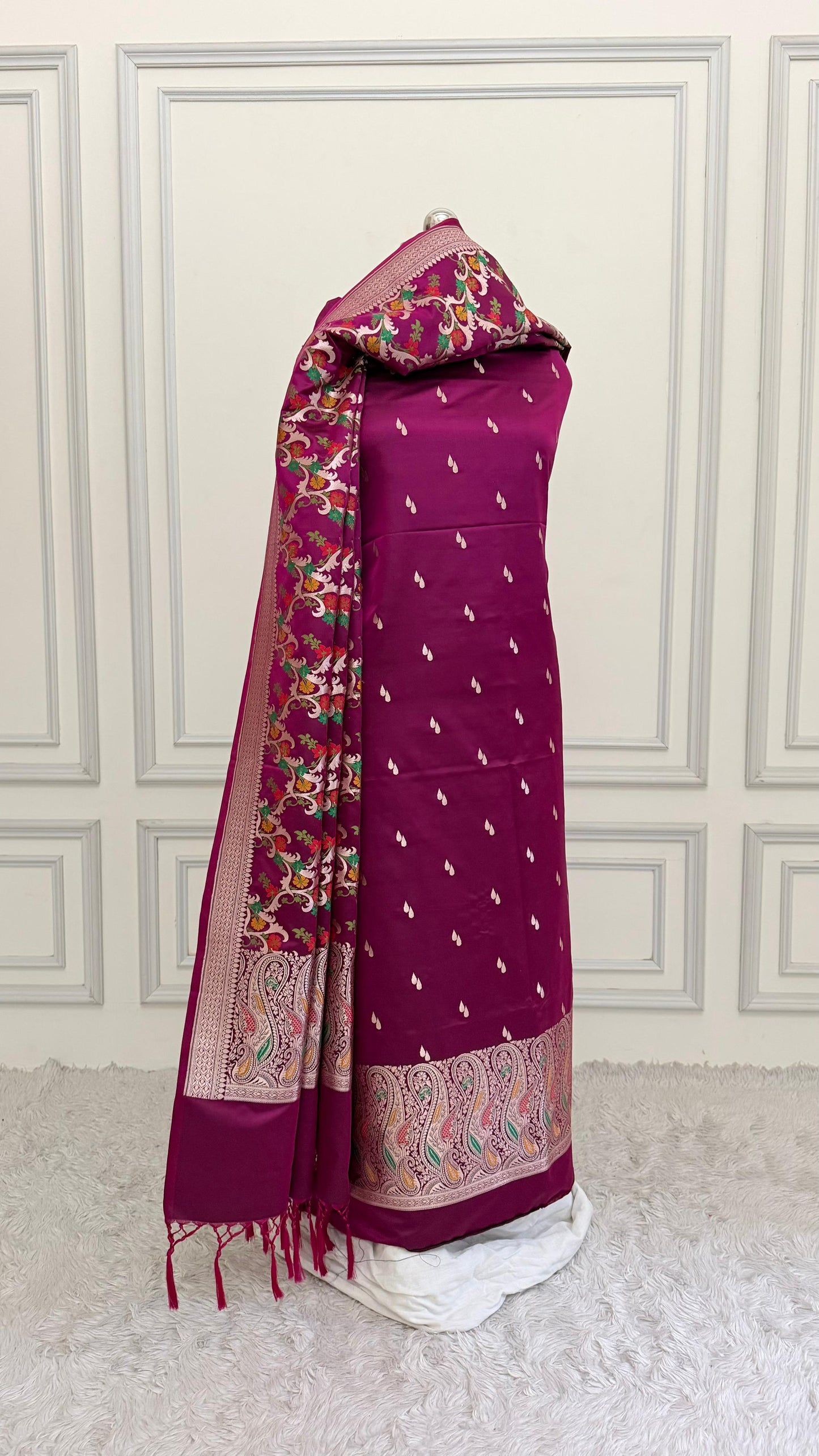 MALBEC WINE COLOR MEENEDAR 3 PIECE SUIT