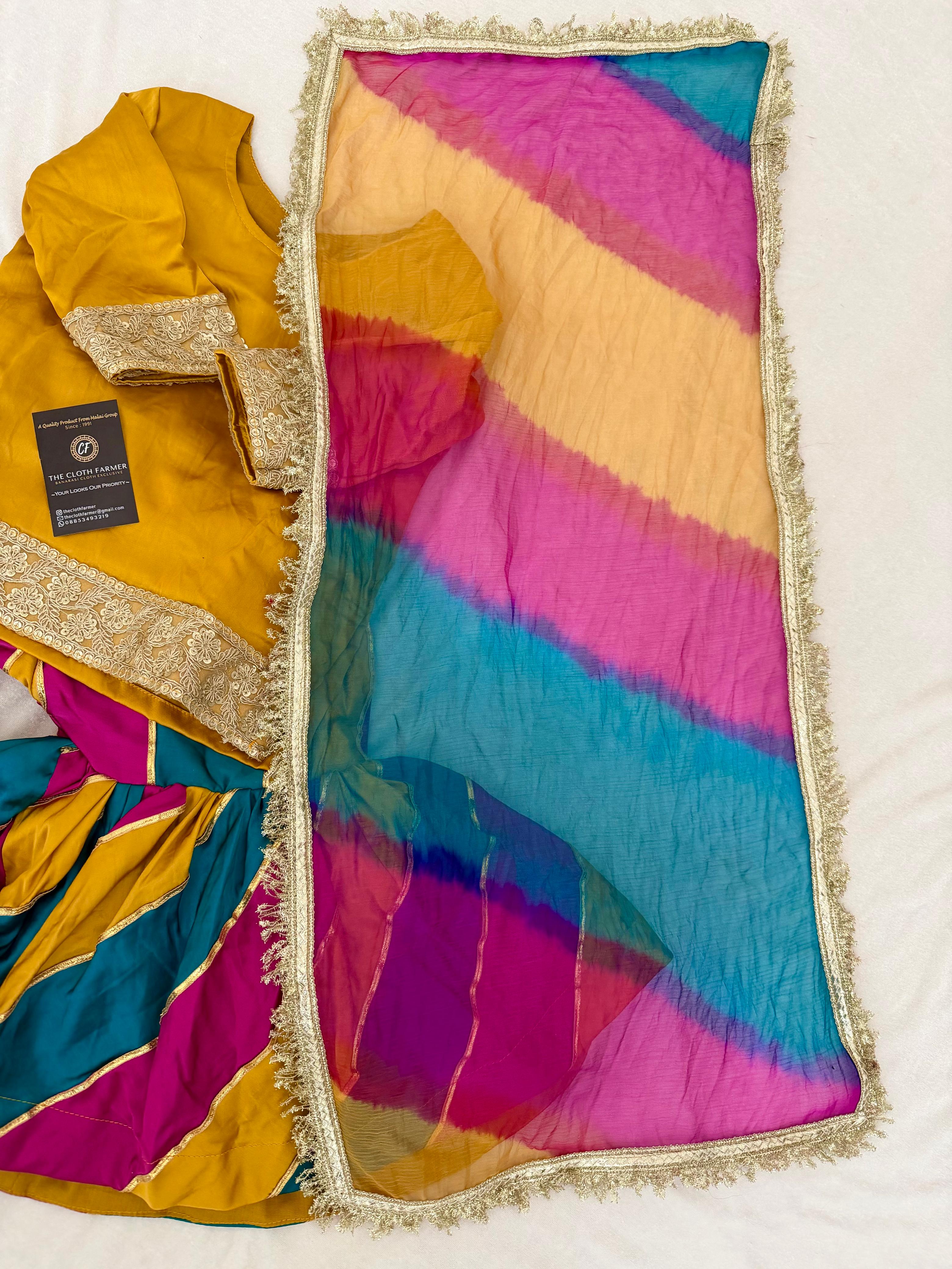 GOTA PATTI MULTI COLOR GHARARA