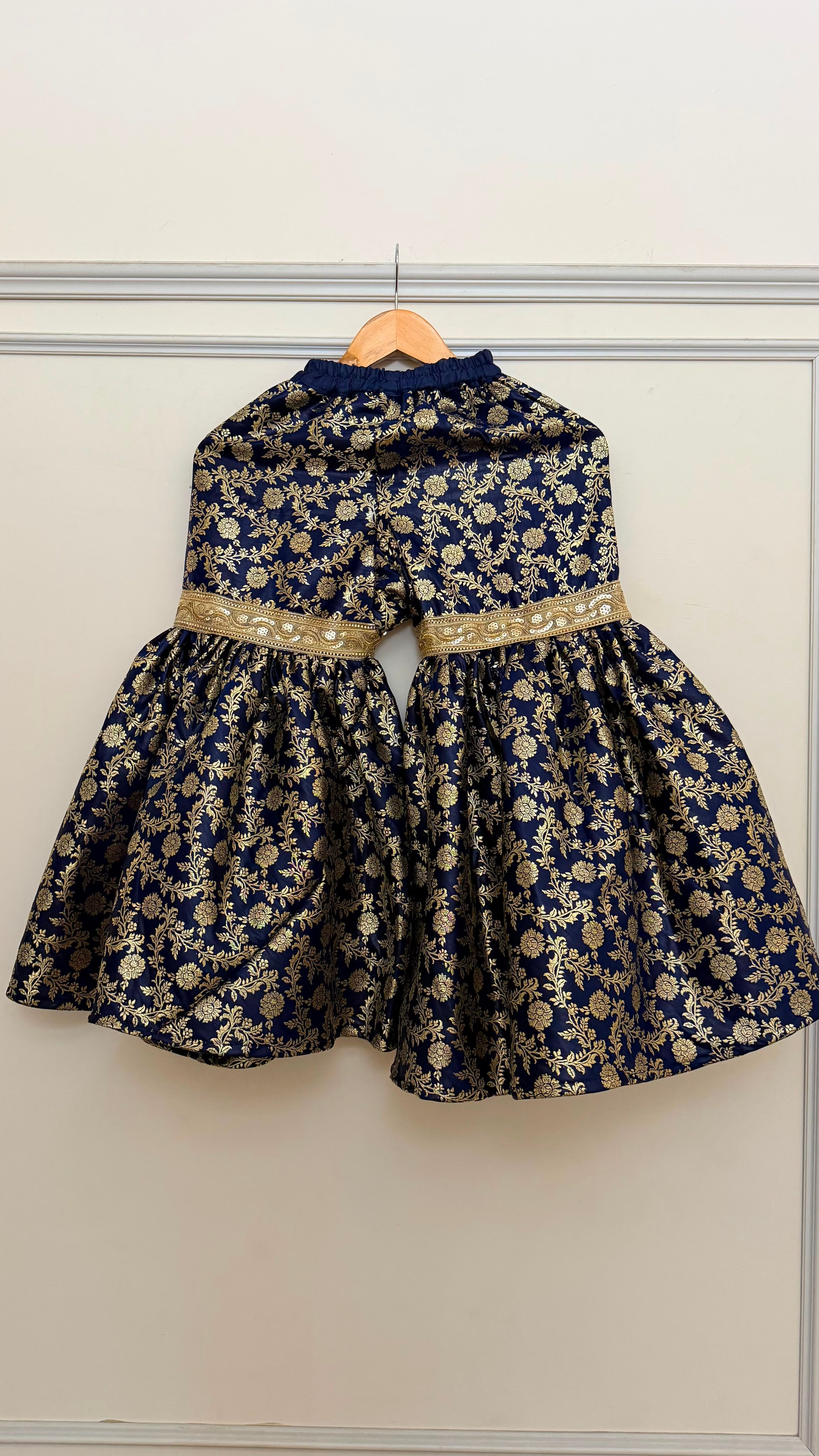 NAVY BLUE CONTRAST GHARARA