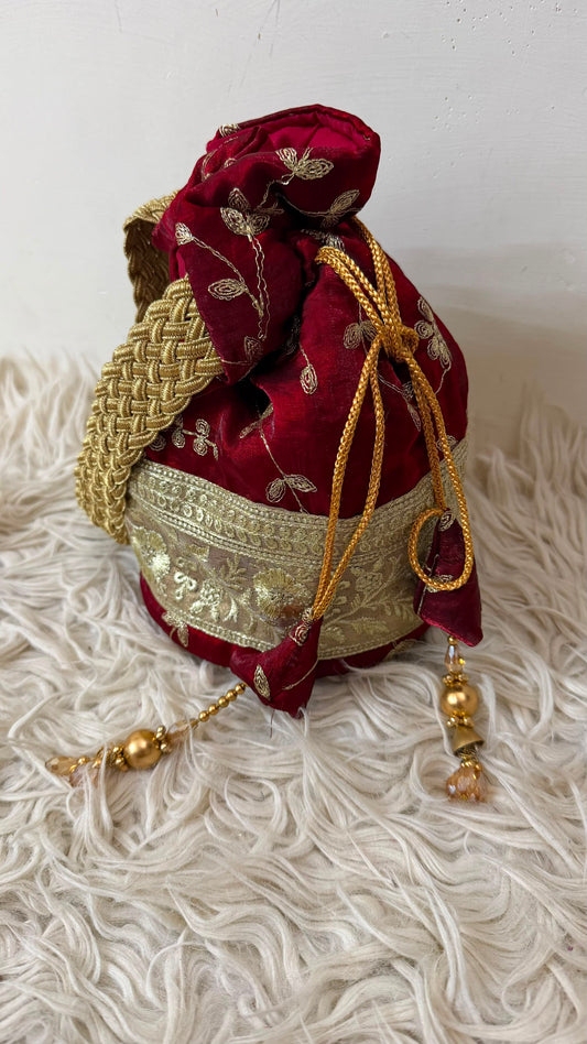 ITALIAN SHIMMER SILK BANARASI POTLI