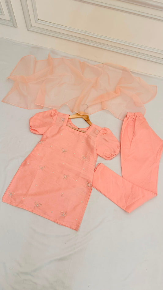 PEACH COLOR CHUDIDAR SALWAR SUIT