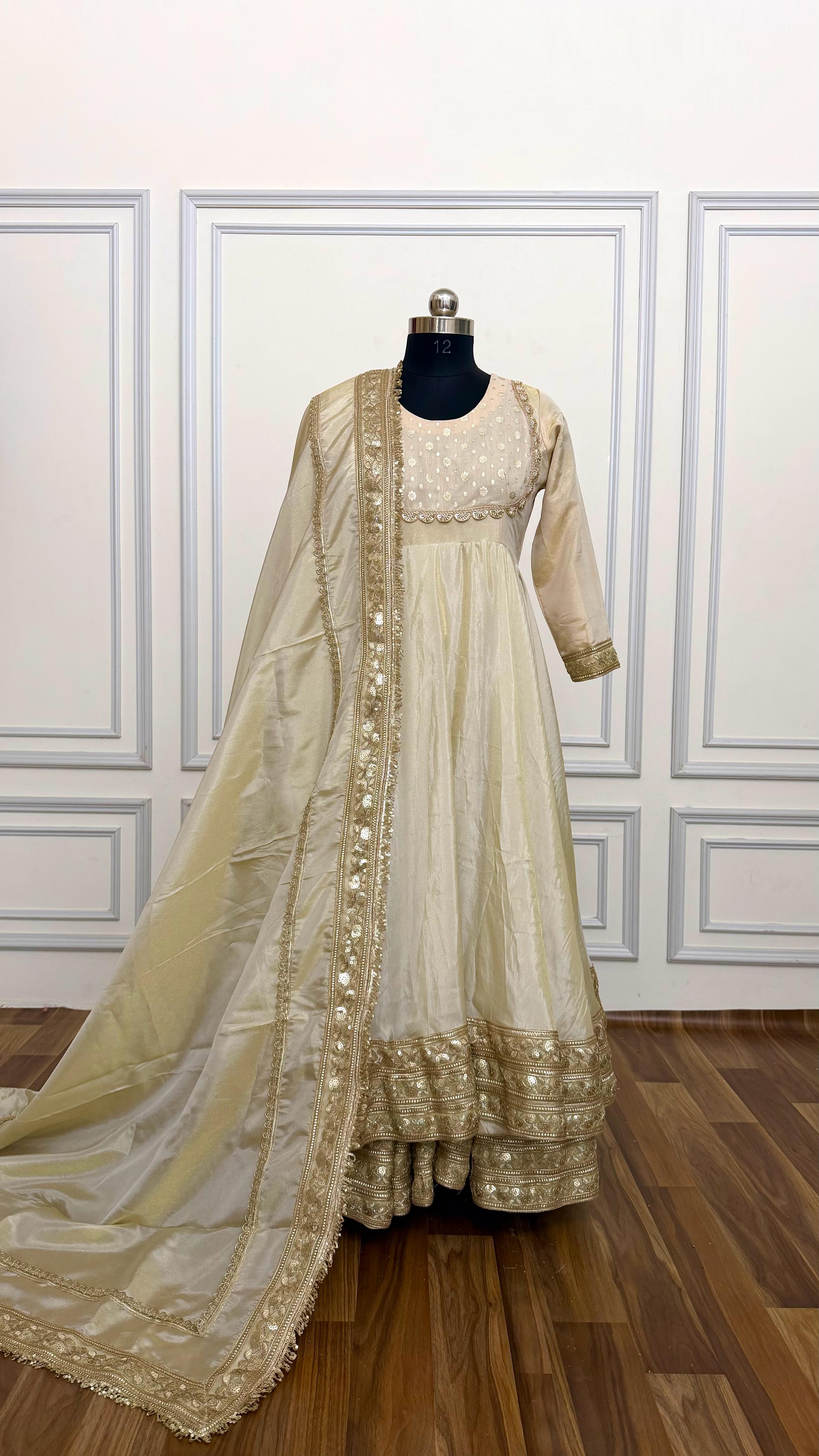 COSMO SILK BASED DOUBLE LAYER ANARKALI