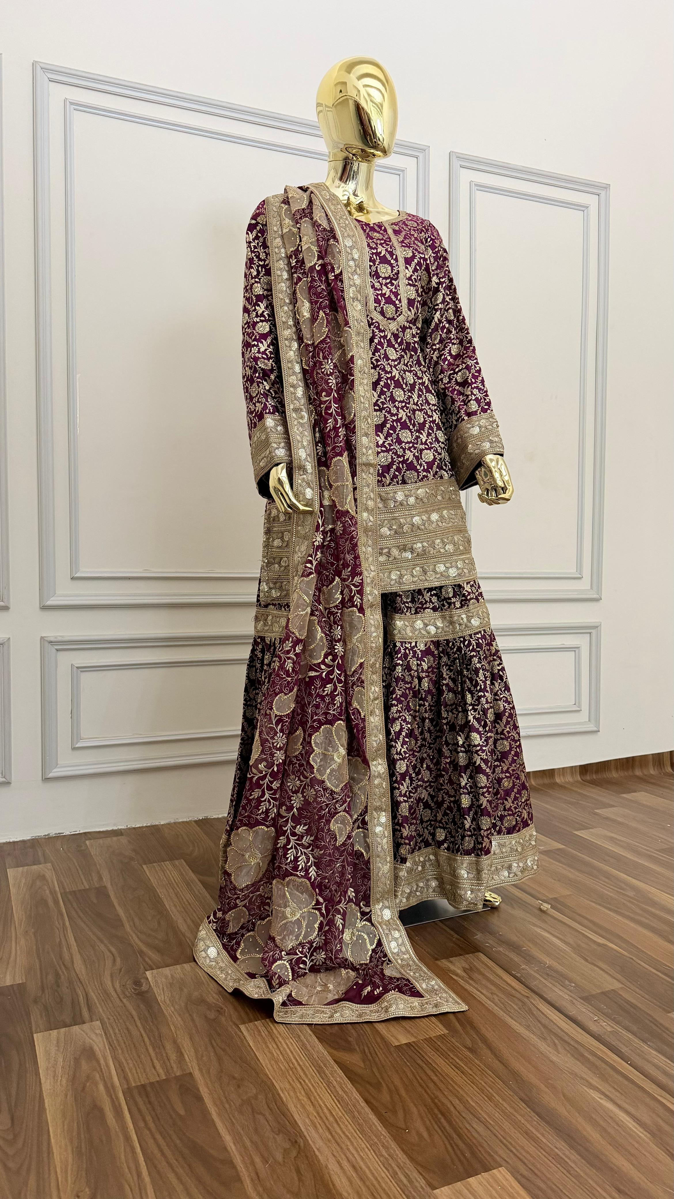PINTEREST STYLE BANARASI GHARARA