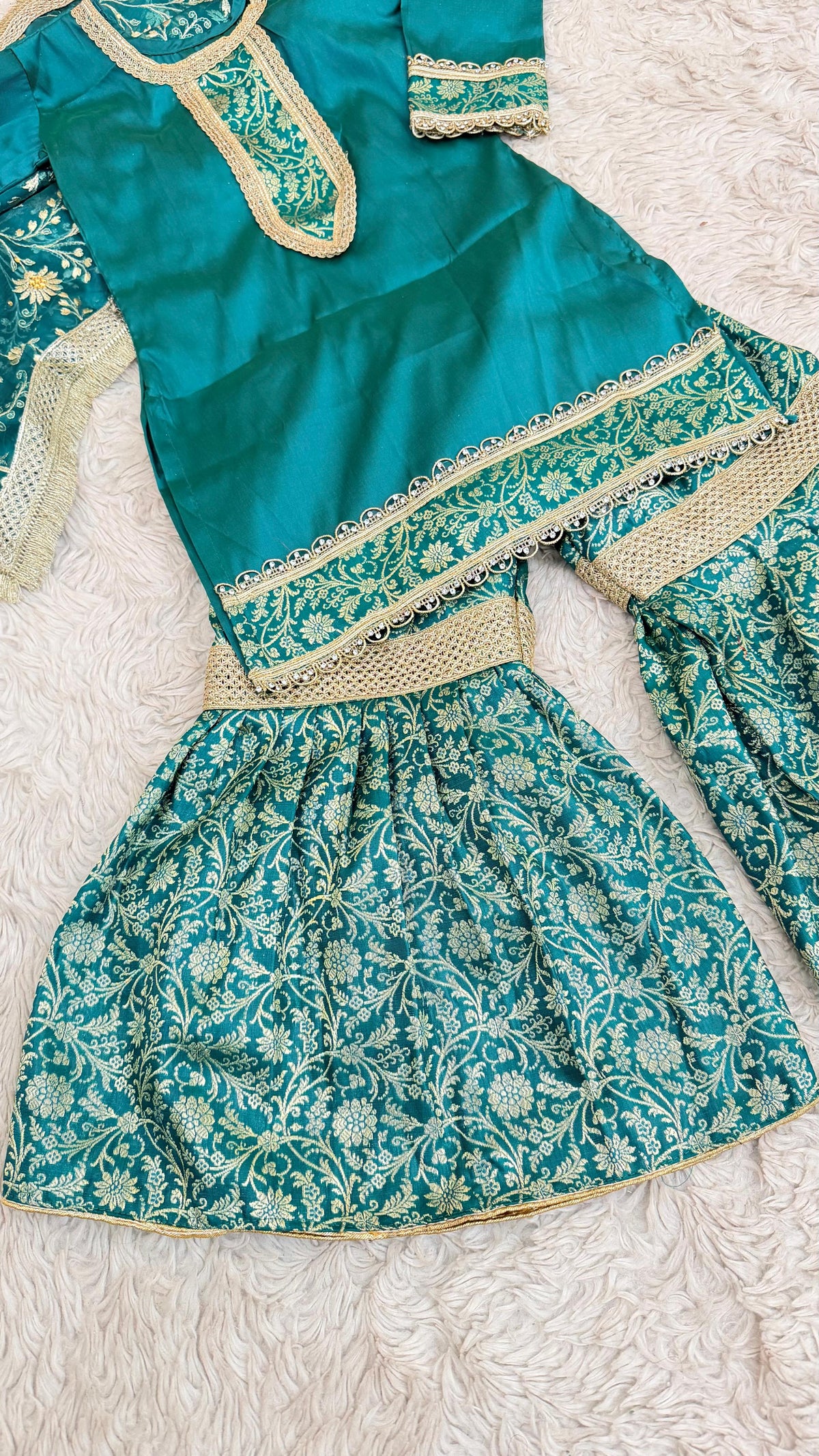 RAMA  KIMKHAB GHARARA FOR LITTLE PRINCESS