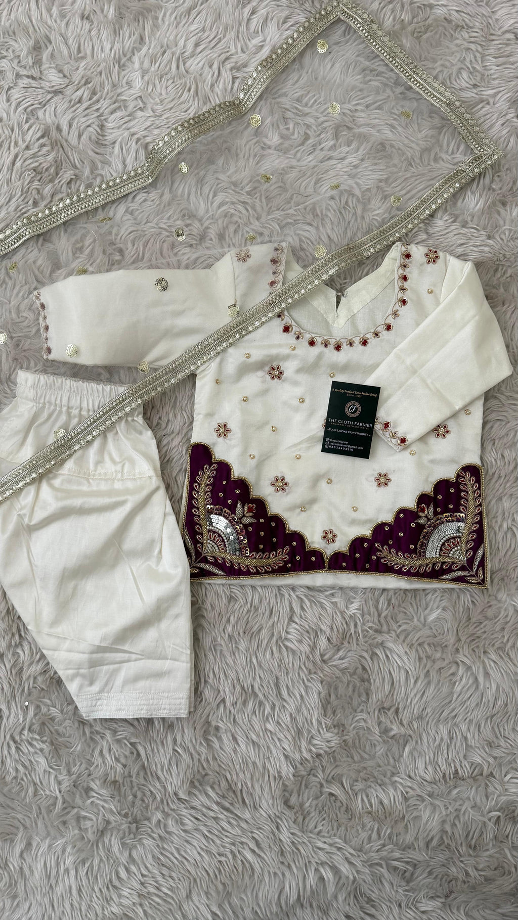 Zardozi patch work gharara