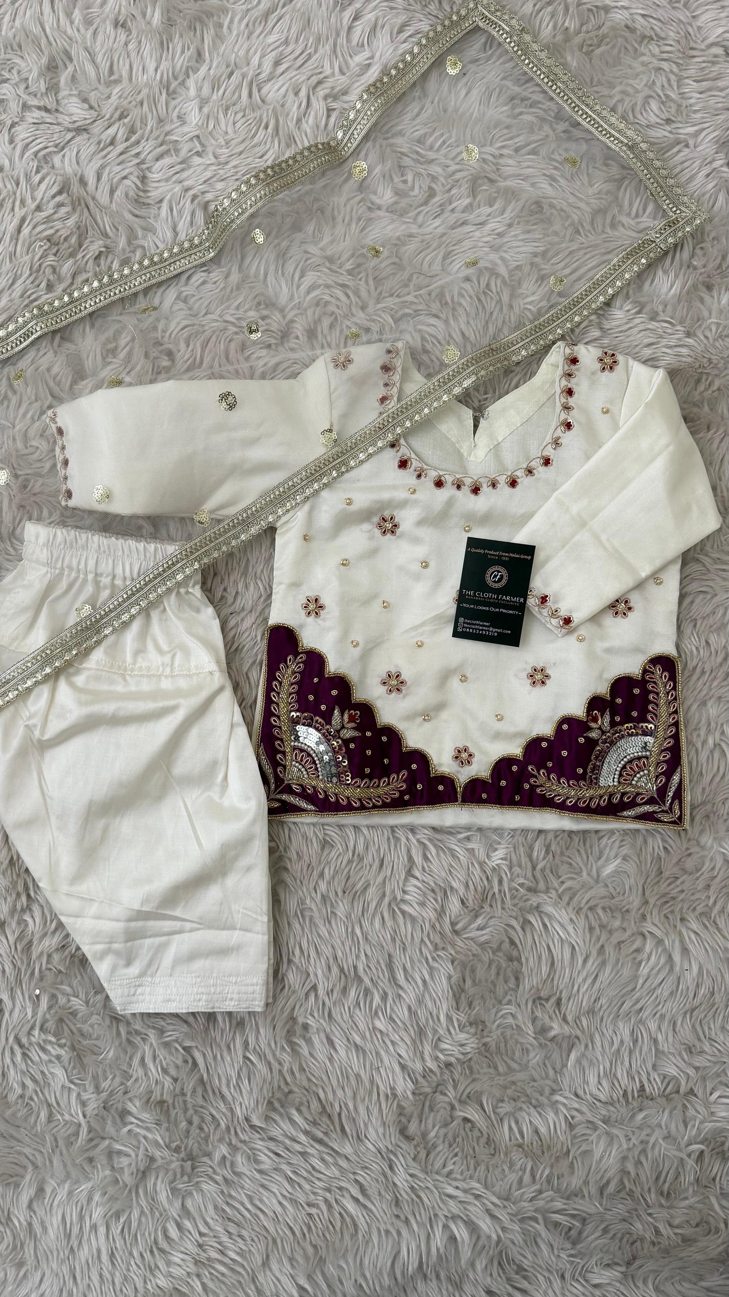 Zardozi patch work gharara