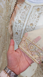 Off white  Jaal Pattern Embroidered Gharara