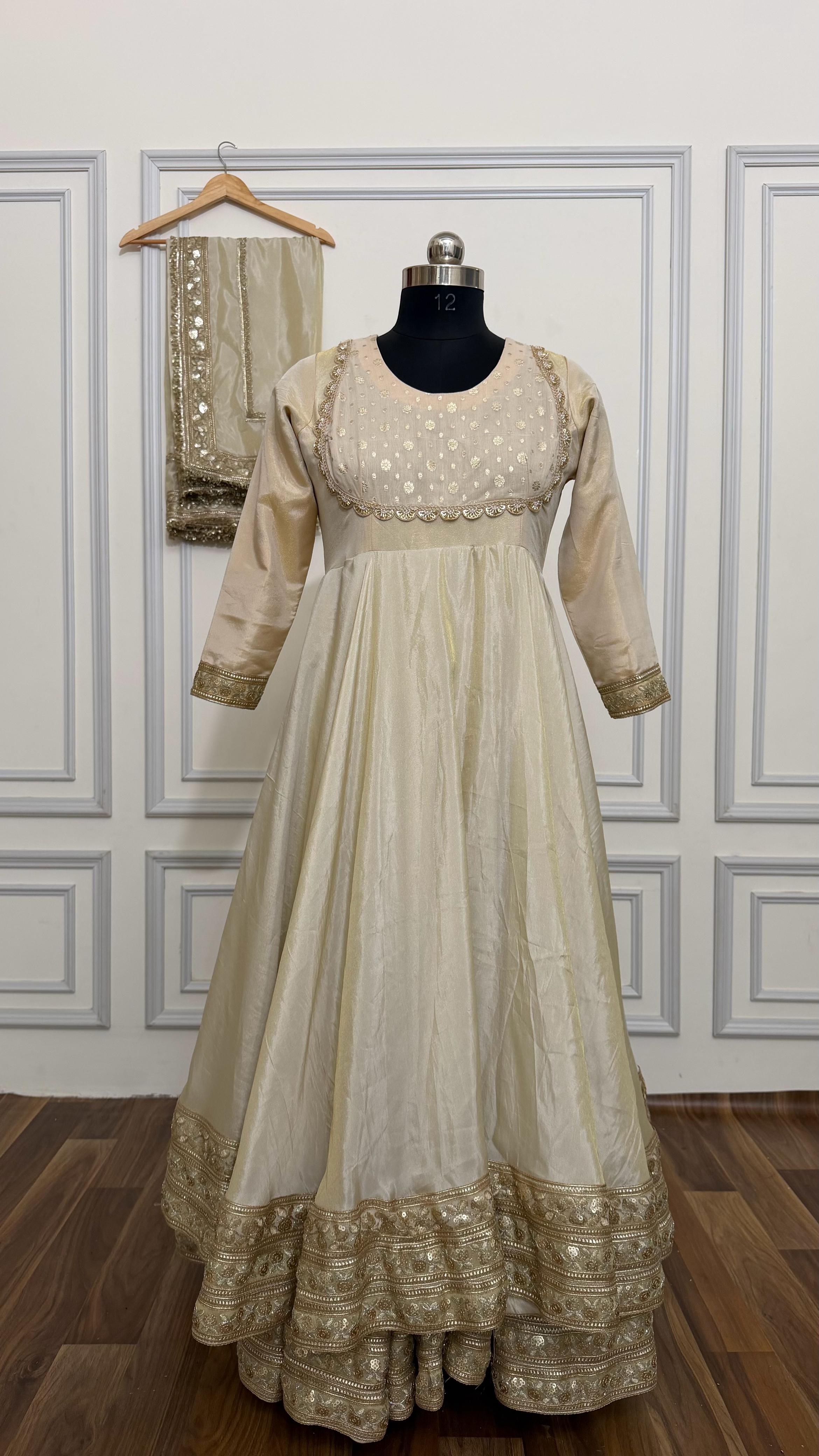 COSMO SILK BASED DOUBLE LAYER ANARKALI