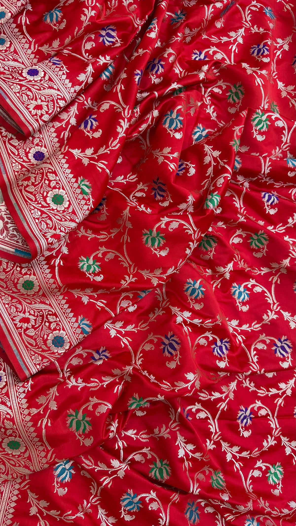 RED COLOR MASHRU SILK 3 PIECE SUIT