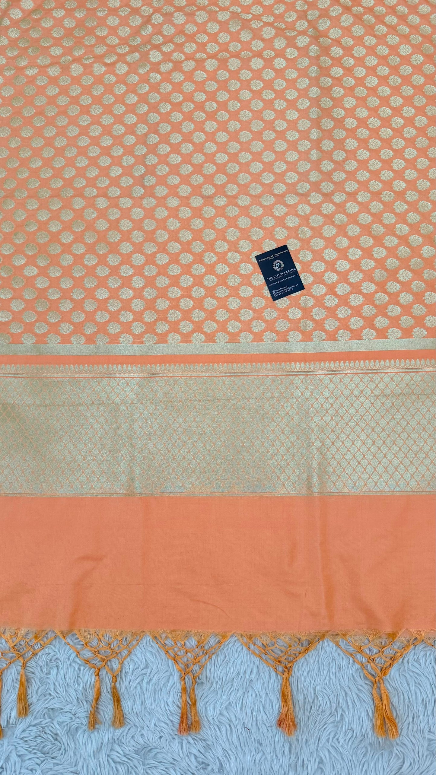 MASHRU SILK PEACH COLOR DUPATTA