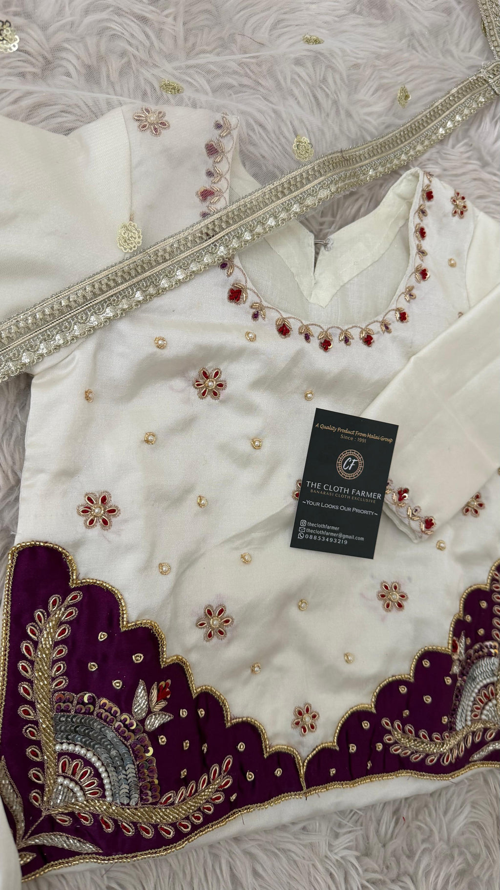 Zardozi patch work gharara
