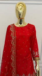 GLOWY RED GIRLISH GHARARA