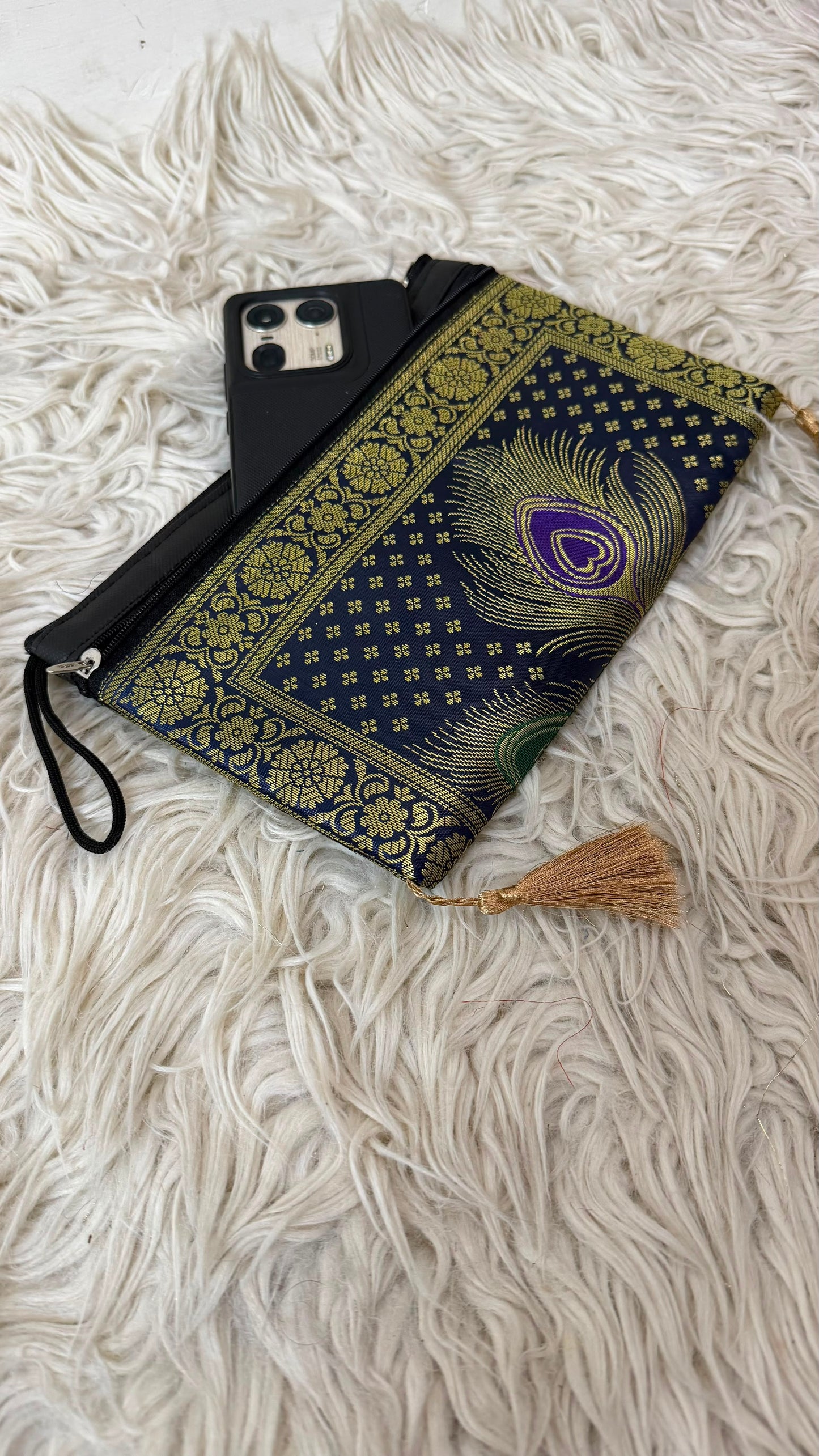 DARK BLUE COLOR BANARASI WALLET