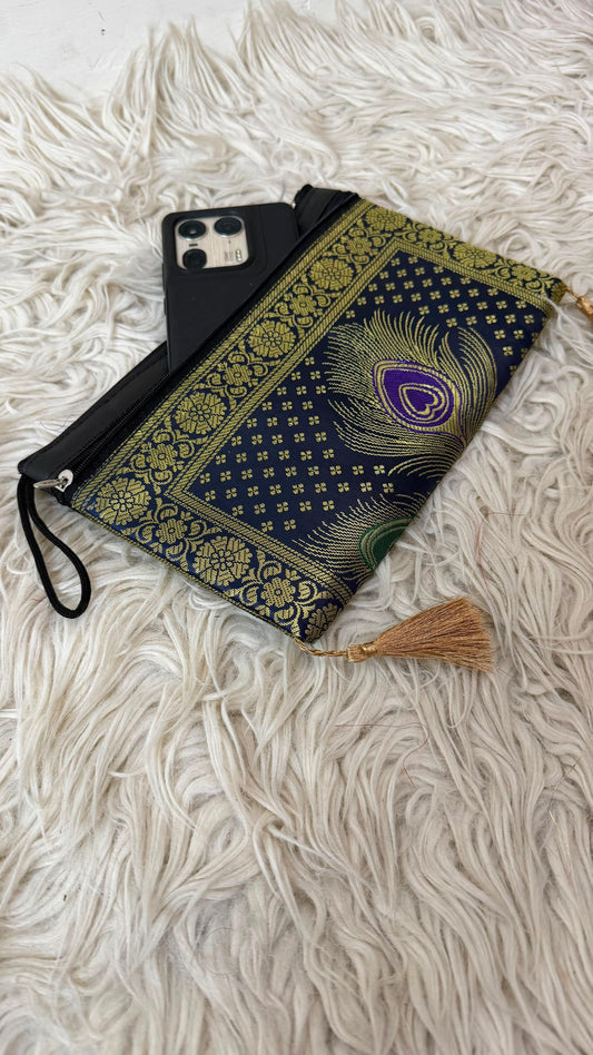 DARK BLUE COLOR BANARASI WALLET