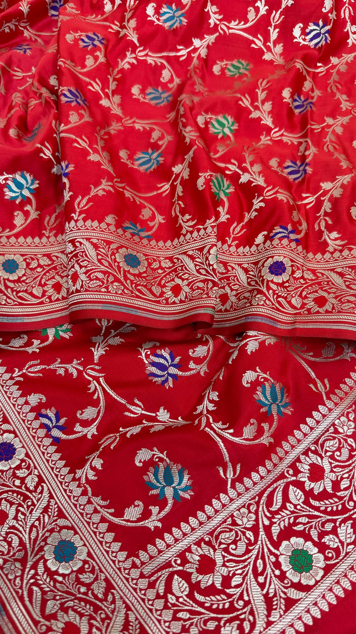 RED COLOR MASHRU SILK 3 PIECE SUIT