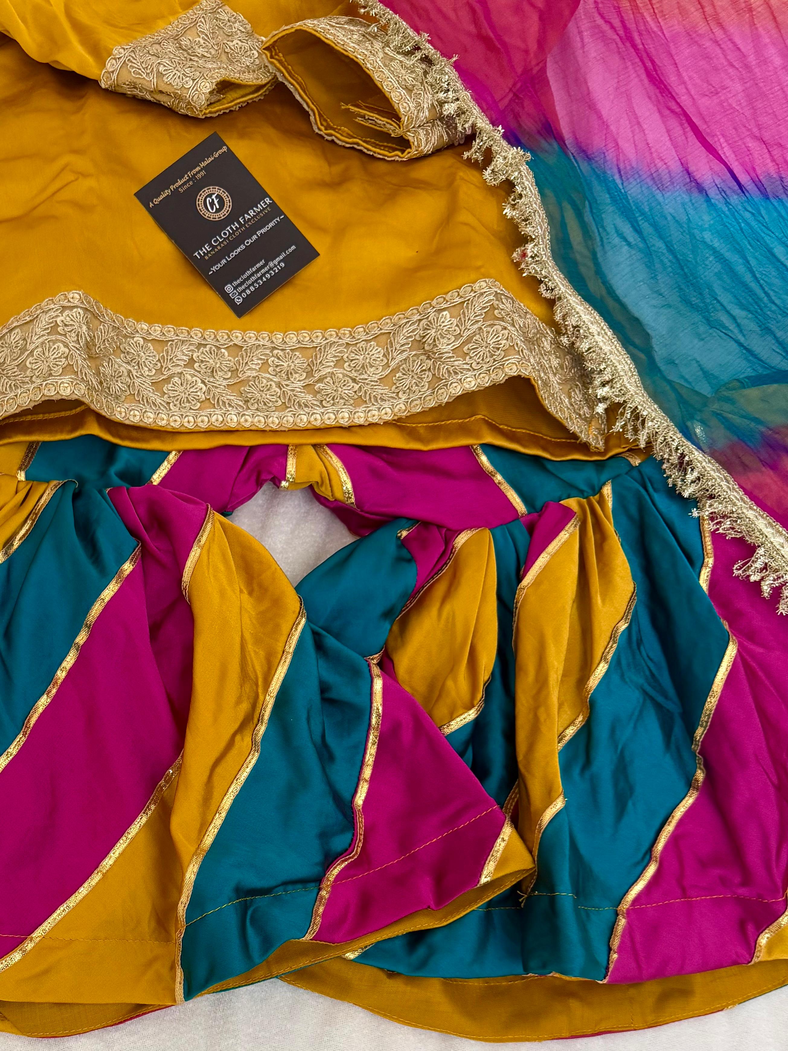 GOTA PATTI MULTI COLOR GHARARA