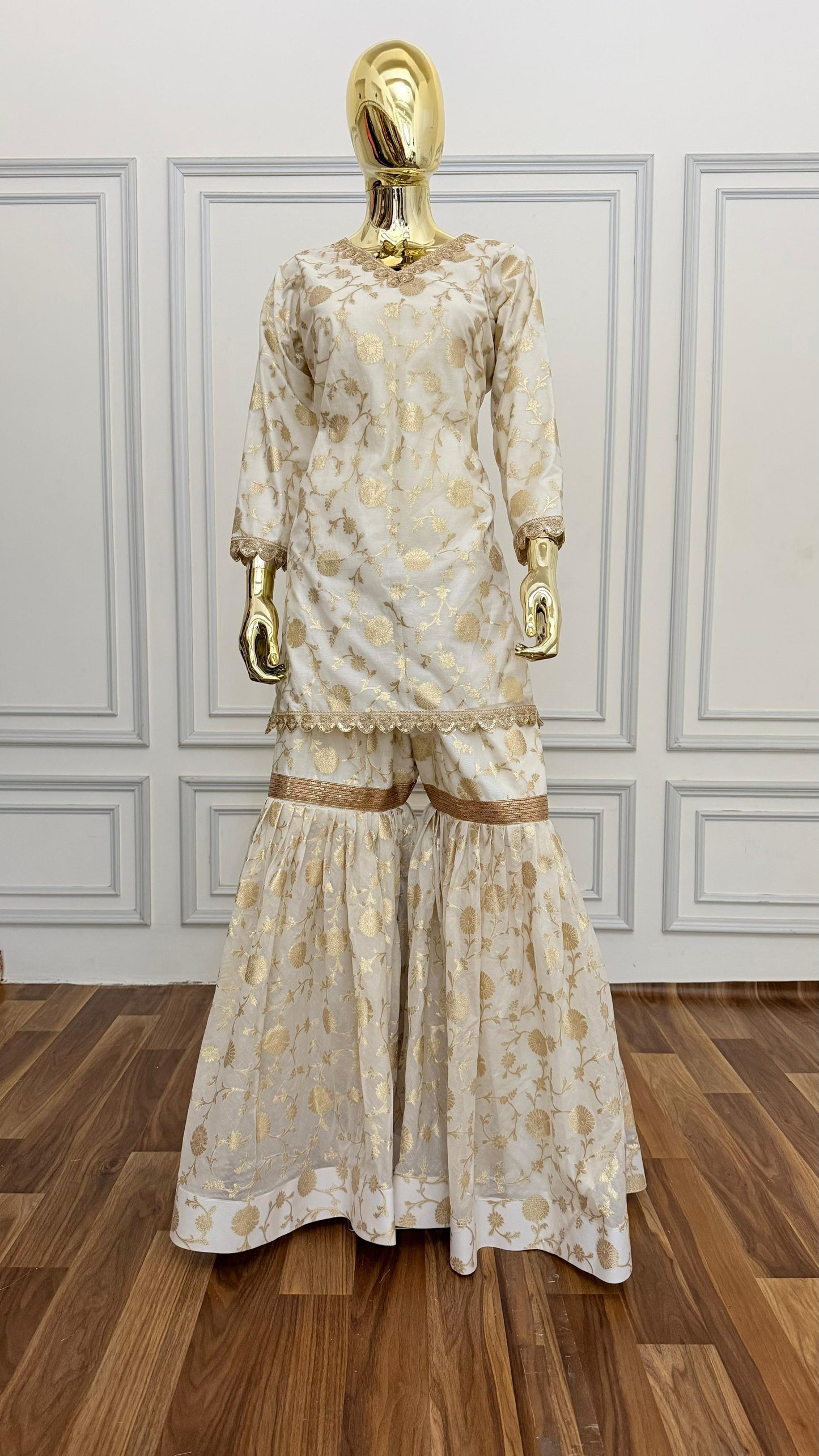 SUMMER SPECIAL OFF-WHITE GHARARA
