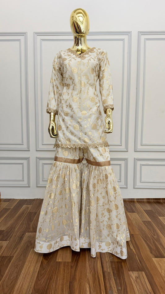 SUMMER SPECIAL OFF-WHITE GHARARA