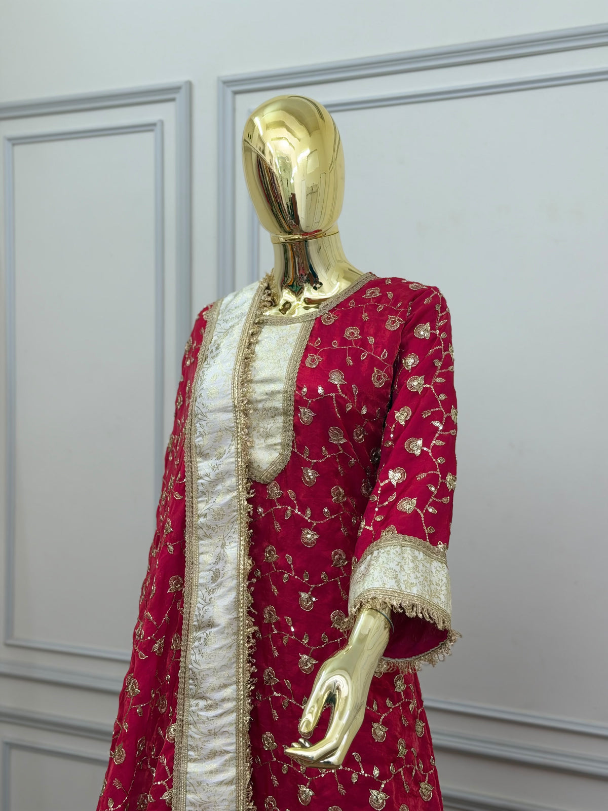 DEEP RANI PINK RAMPURI GHARARA