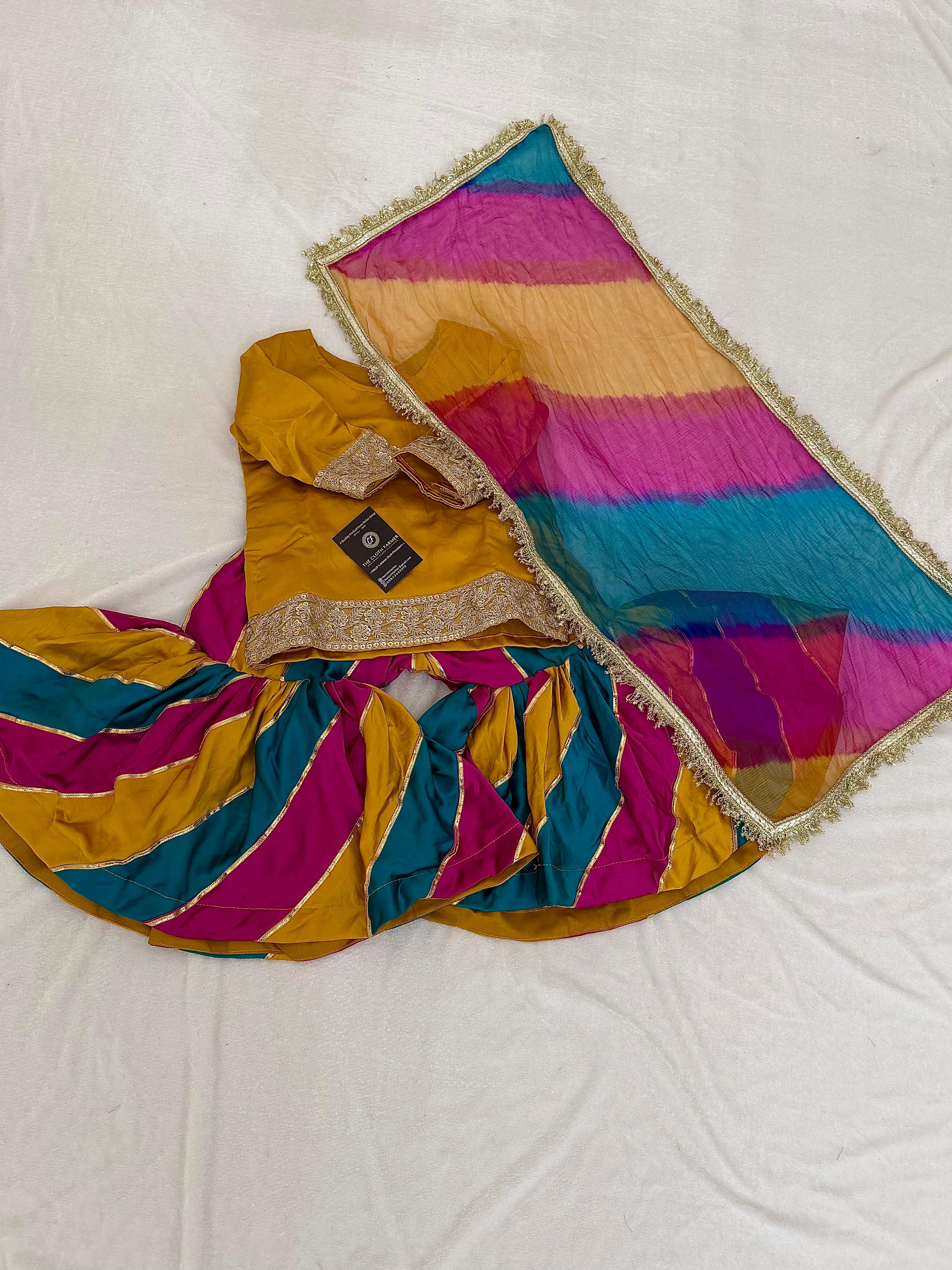 GOTA PATTI MULTI COLOR GHARARA