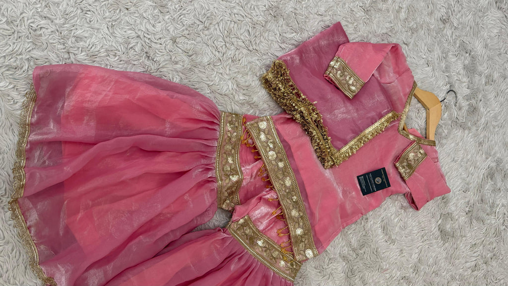 BABY PINK SHADE LITTLE PRINCESS GHARARA
