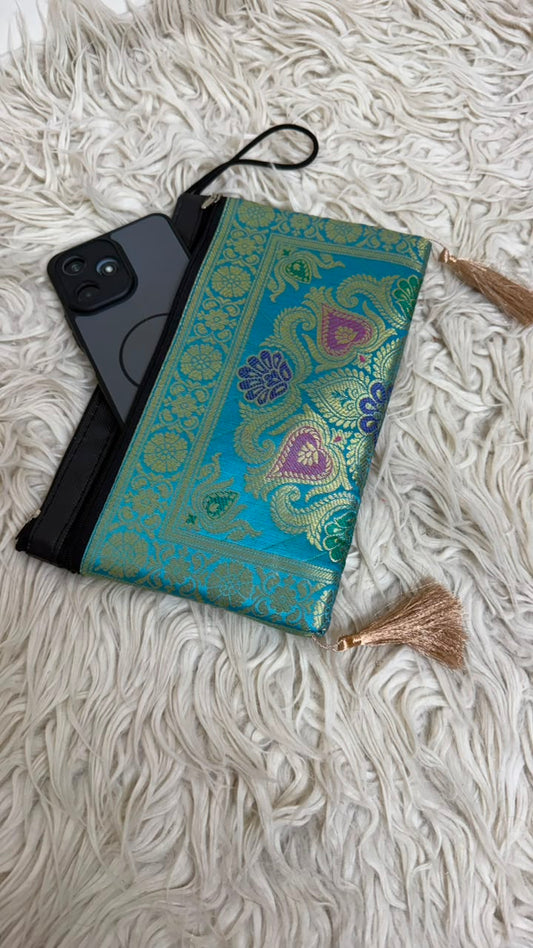 BANARASI SEA GREEN COLOR WALLET