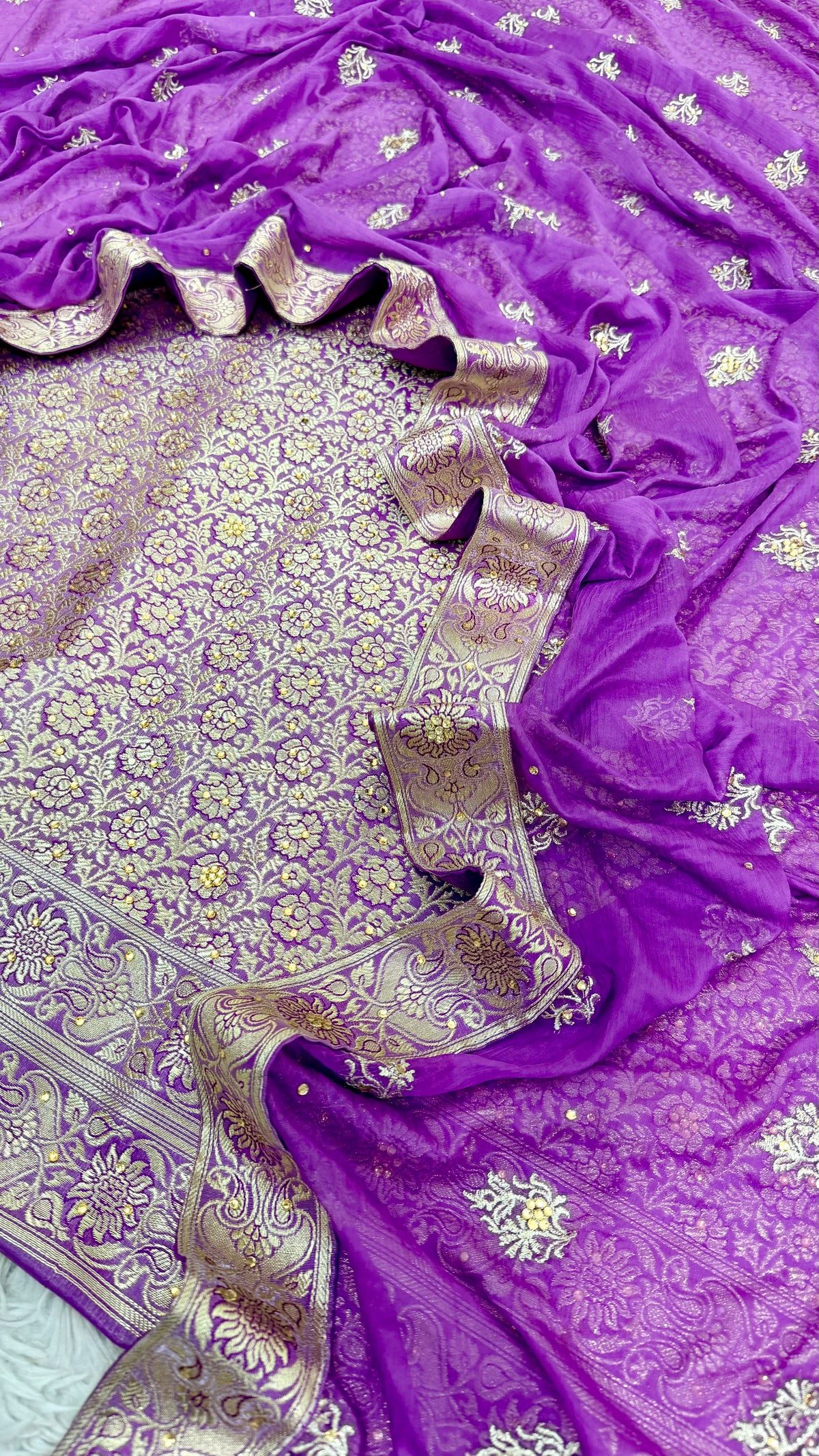 LEVENDER BANARASI KIMKHAB SUIT