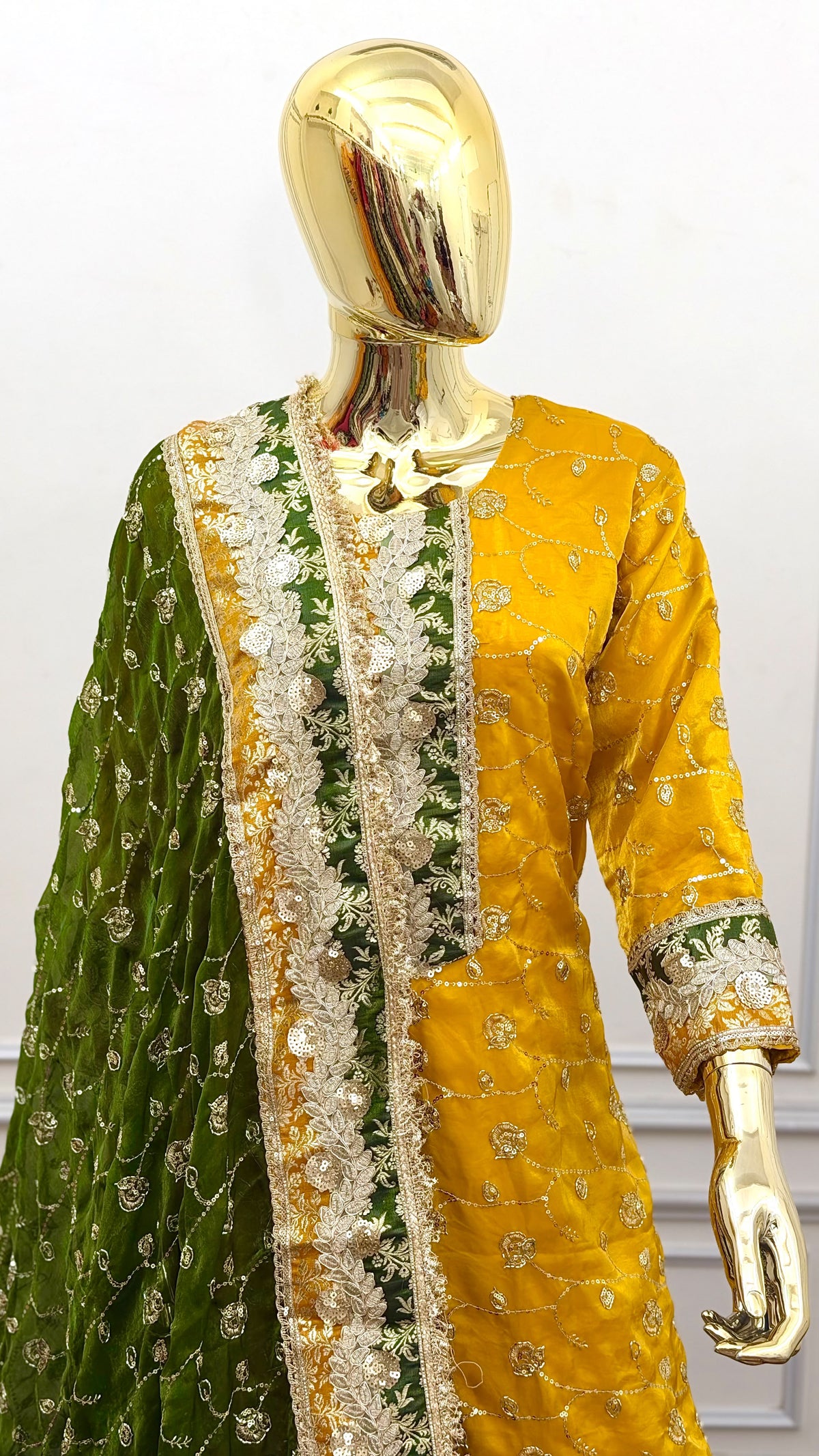MUSTARD MEHENDI RAMPURI GHARARA
