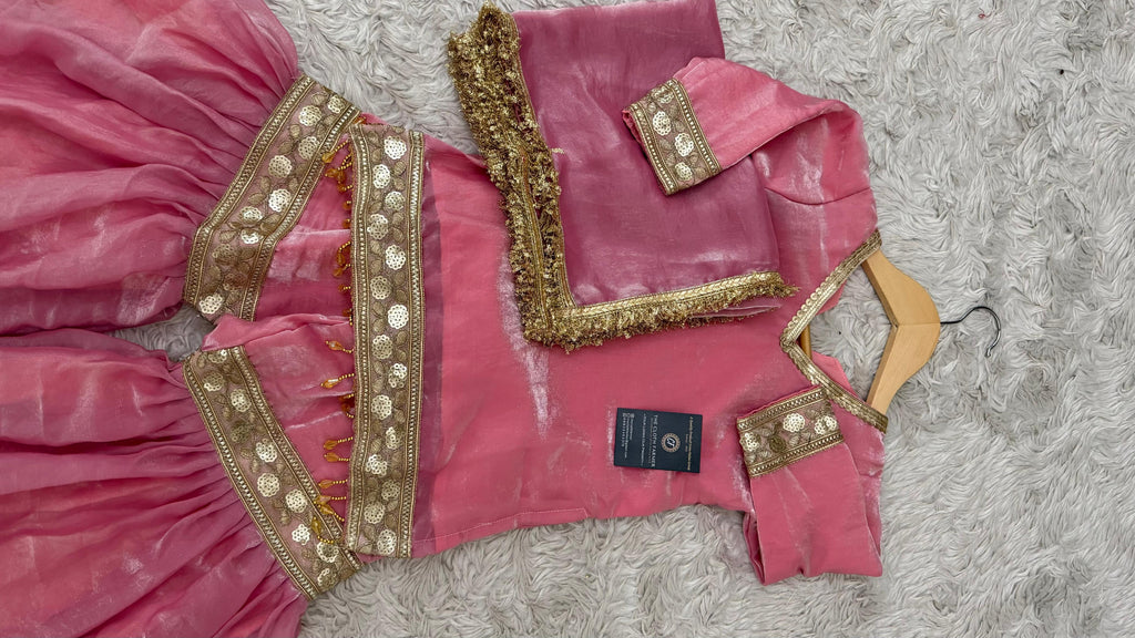 BABY PINK SHADE LITTLE PRINCESS GHARARA