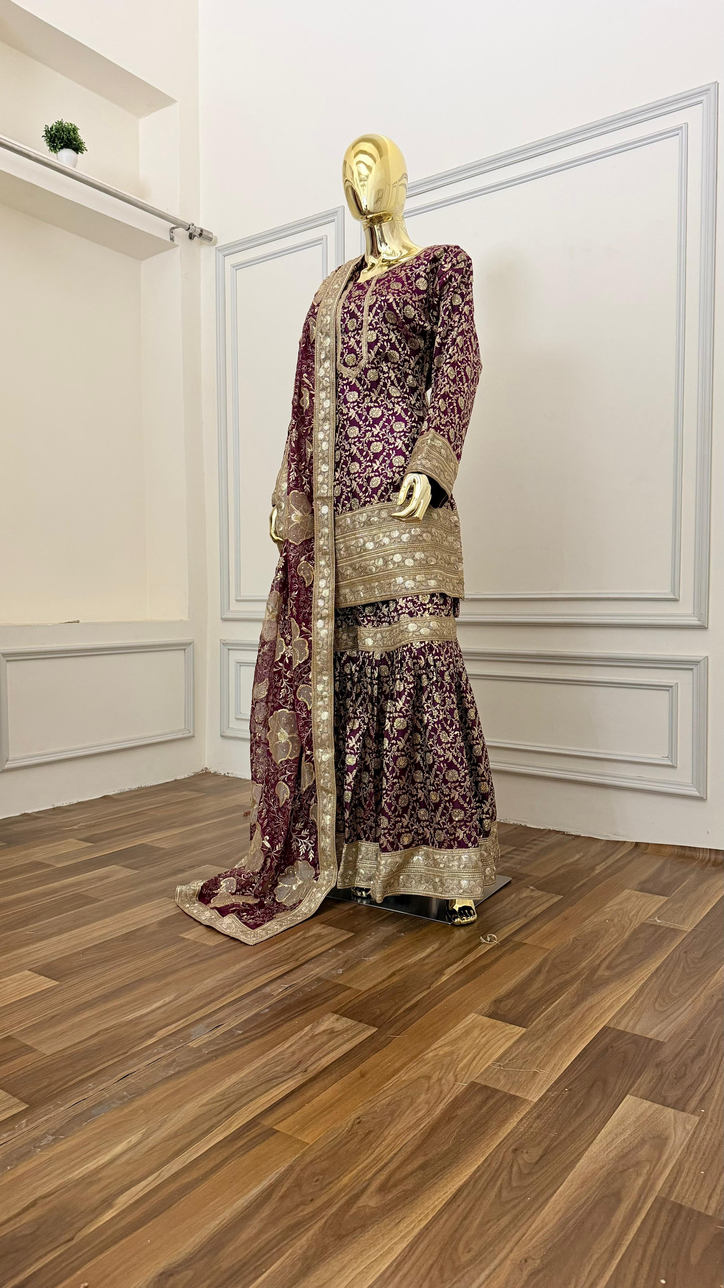 PINTEREST STYLE BANARASI GHARARA