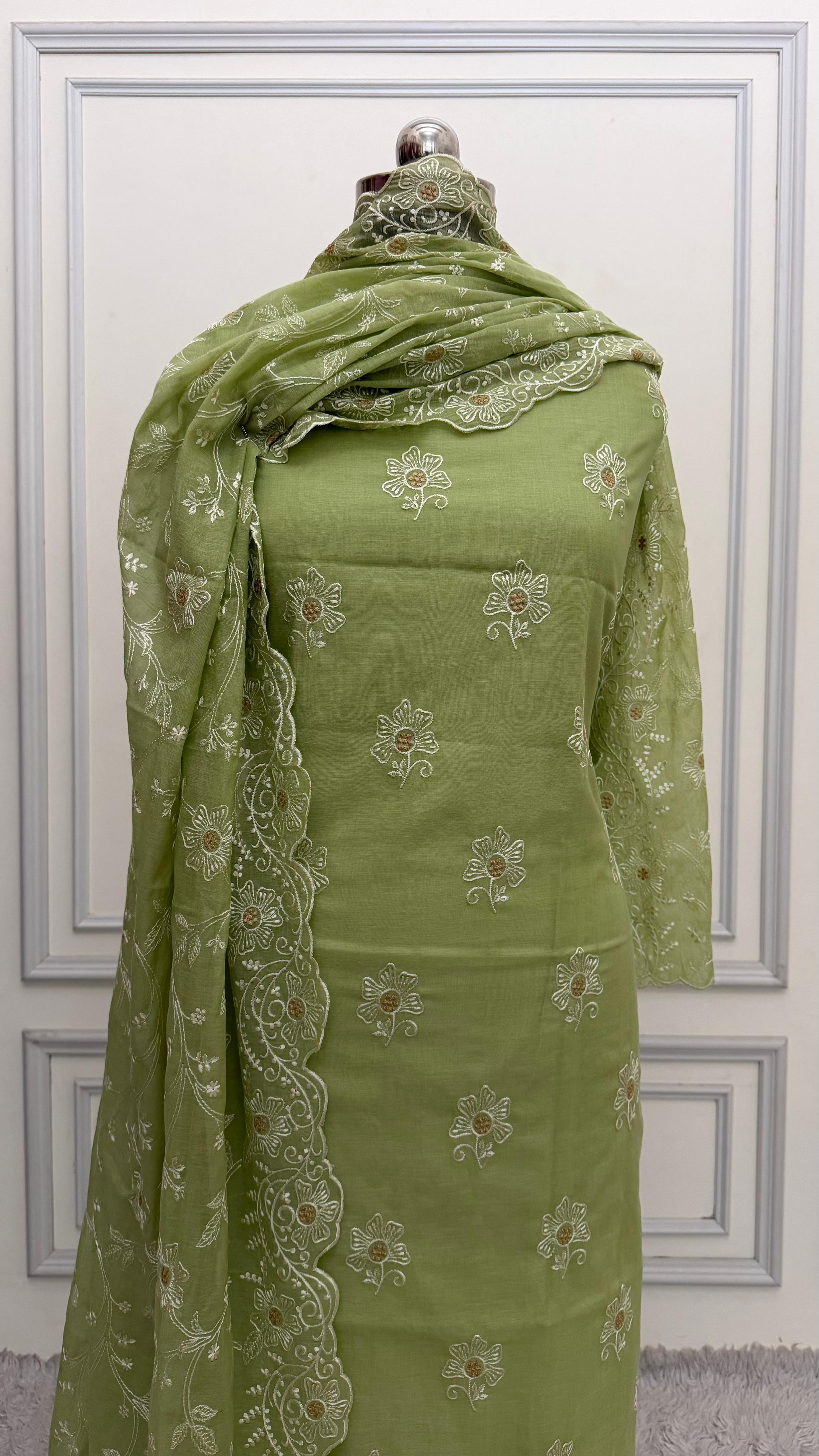 MEHENDI COTTON MUL 3 PIECE SUIT
