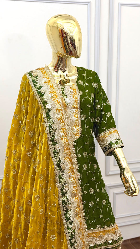 MEHENDI MUSTARD RAMPURI GHARARA