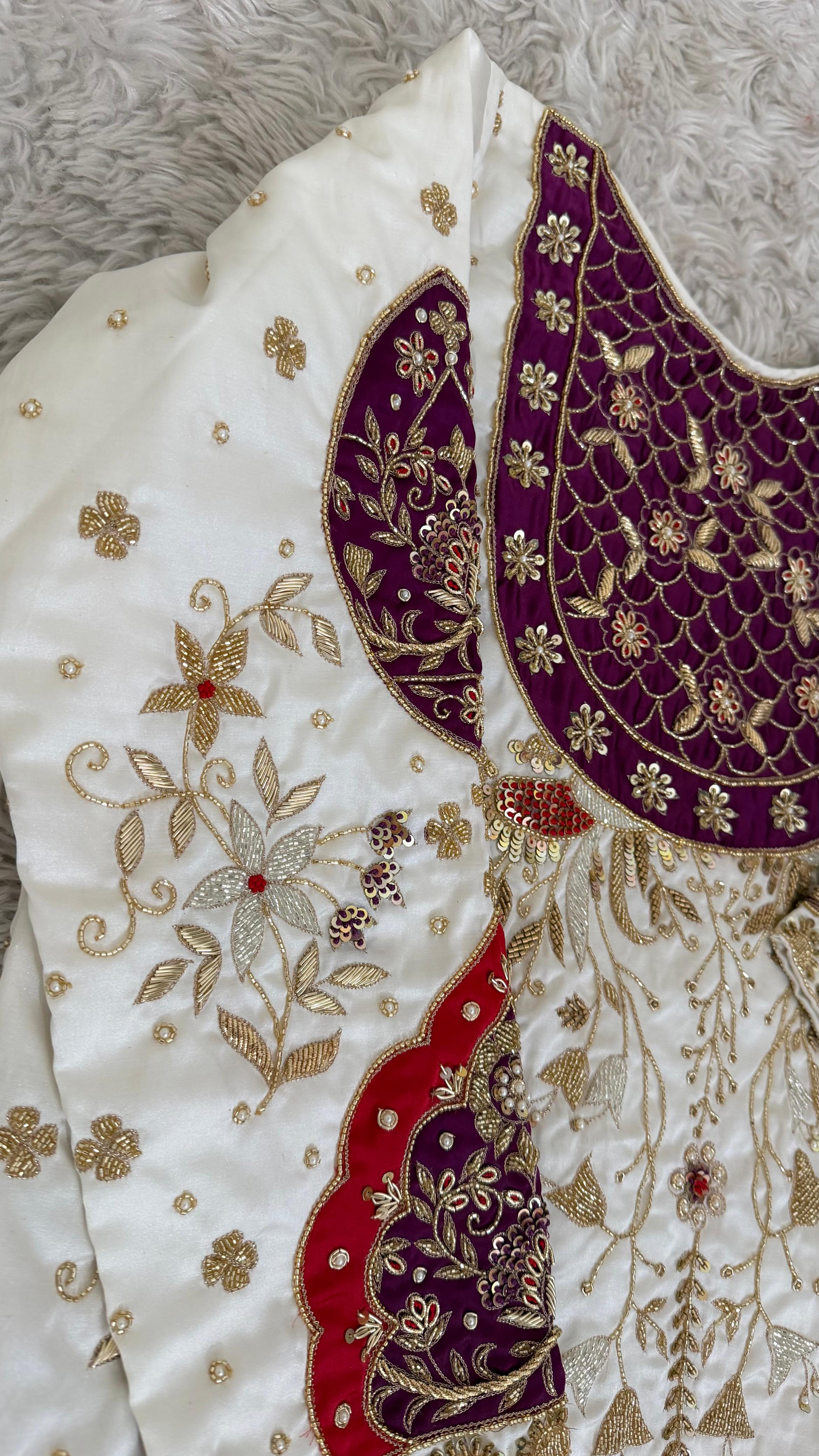 PARTY WEAR MASHRU SILK BASED ZARDOZI SALWAR SUIT