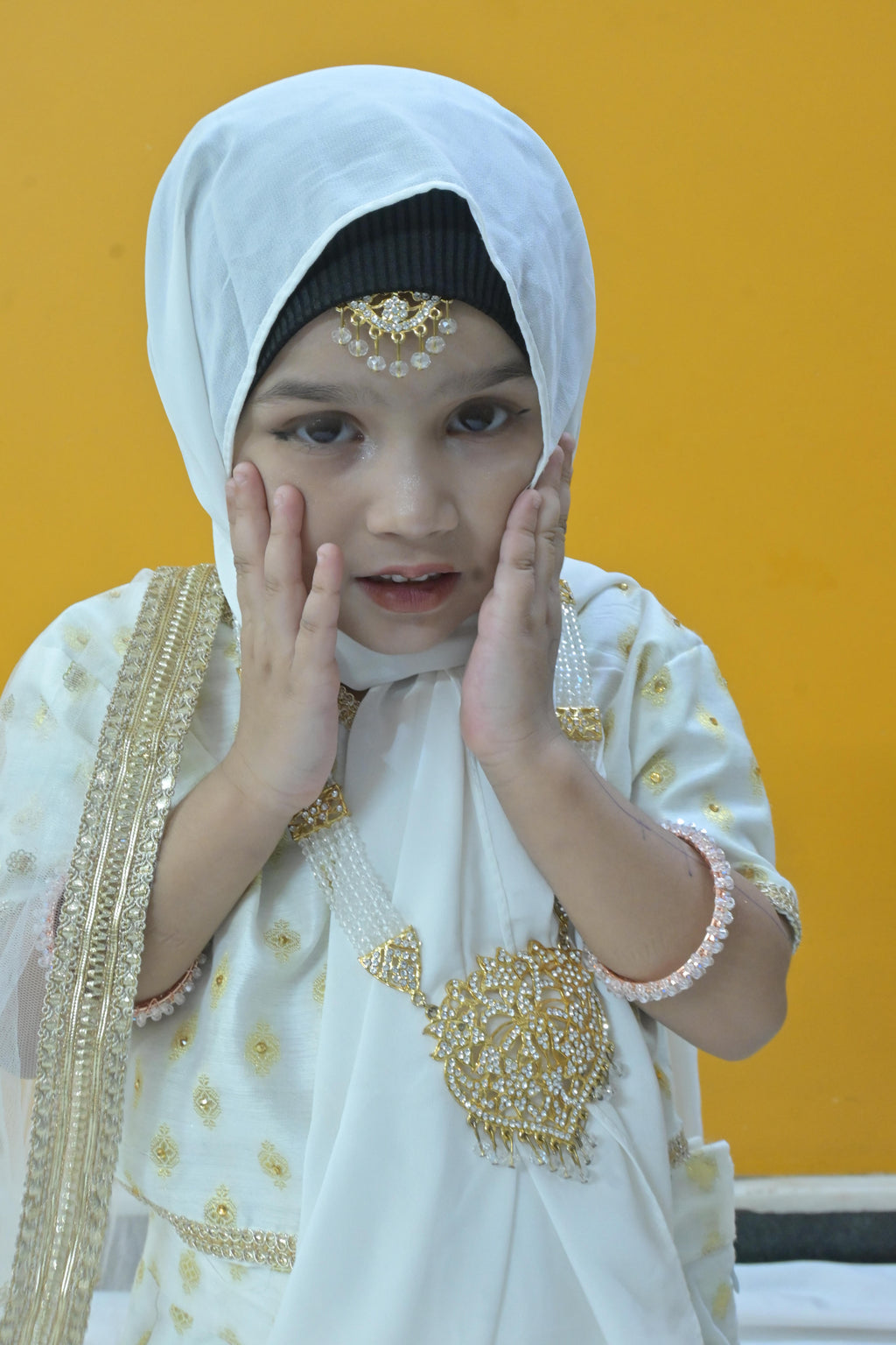 Off white lahenga for little princess