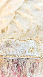 Off white Embroidered Gharara with Viscose silk base