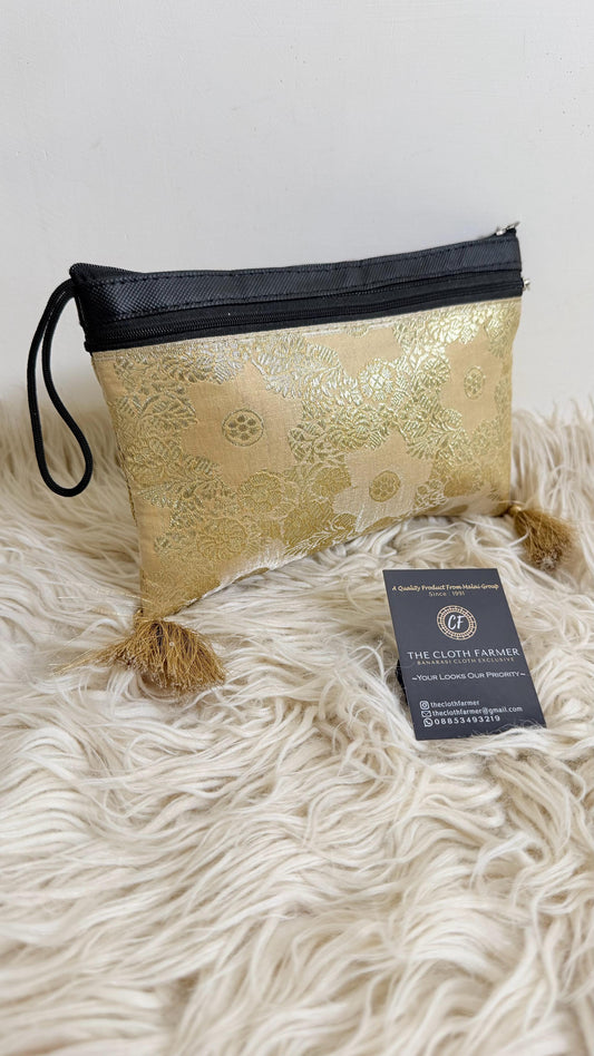 CREAM COLOR BANARASI KIMKHAB POTLI