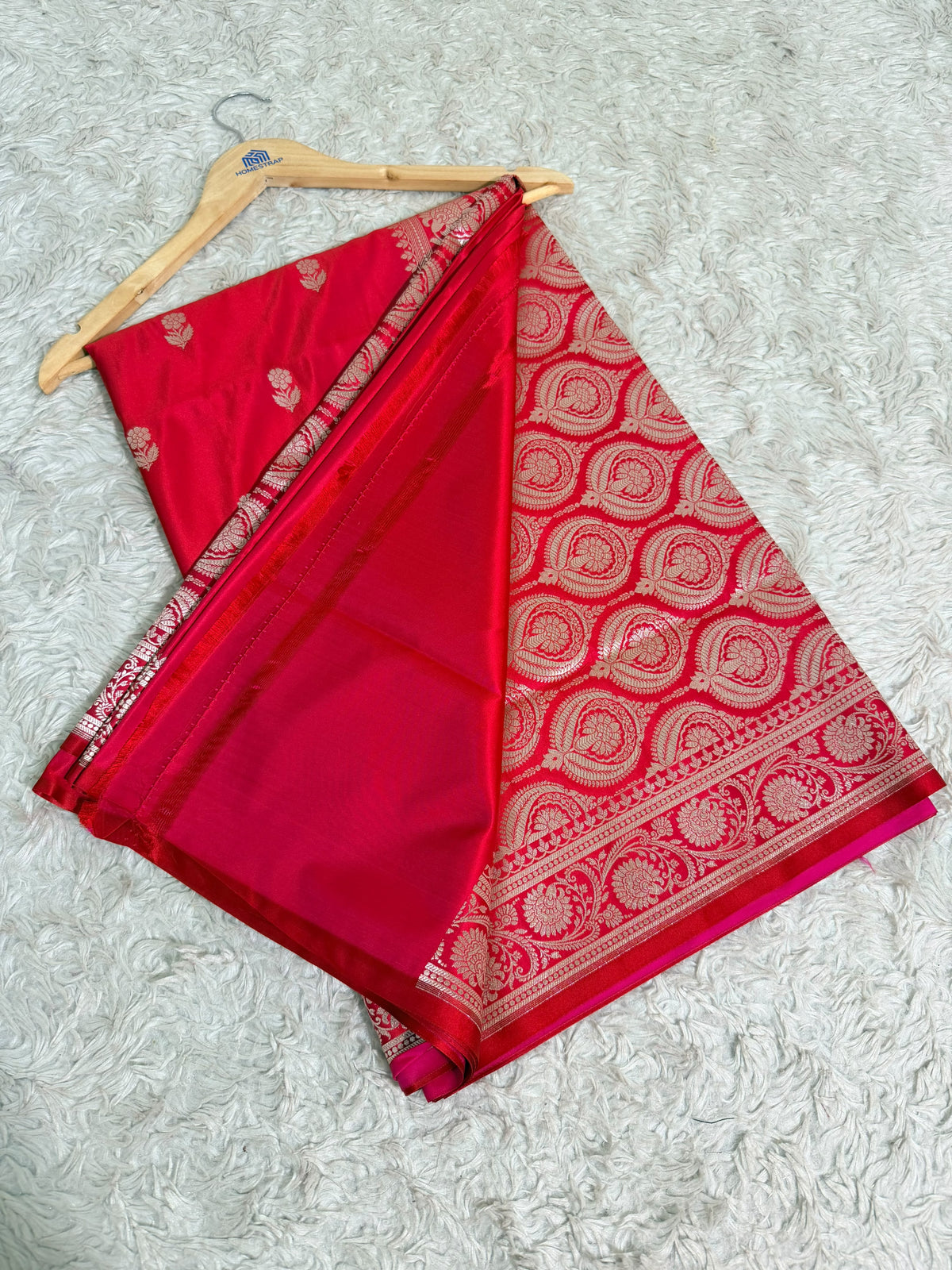 RED COLOR MASHRU KATAAN SAREE